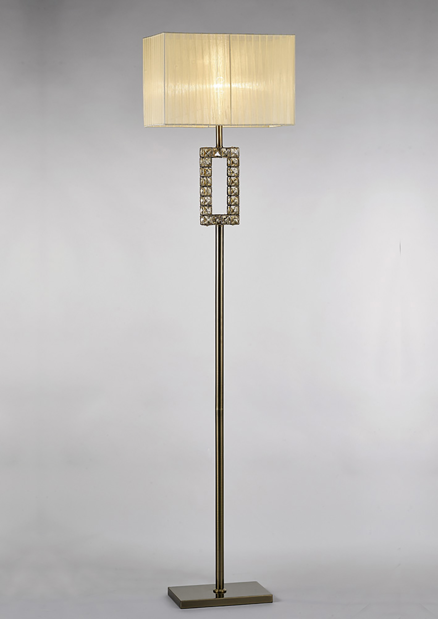 IL31533  Florence Crystal 167cm Floor Lamp 1 Light